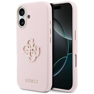 Guess HC PU FW RESIN LOGO PINK puzdro pre iPhone 17 Pro 6,3"