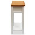 vidaXL Odkladací stolík 50x32x75 cm, dubový masív
