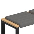 vidaXL Vankúš na lavičku 2 ks Mikrovlákno Tmavosivá Hĺbka 35 cm