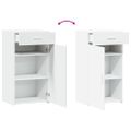 vidaXL Komoda biela 50x42,5x93 cm kompozitné drevo