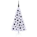 vidaXL Umelý vianočný stromček Biela 120 cm PVC a oceľ