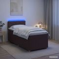 vidaXL Posteľ boxspring s matracom Tmavohnedá 90 x 200 cm Látka