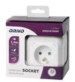 Predlžovací kábel kocka 4G ORNO OR-AE-13144/W, 4x 230V, 2x USB nabíjací, prívod 1,4m, biela Predlžovací kábel kocka 4G ORNO OR-AE-13144/W, 4x 230V, 2x USB nabíjací, prívod 1,4m, biela