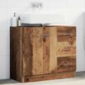 vidaXL Skrinka pod umývadlo staré drevo 63x30x54 cm kompozitné drevo