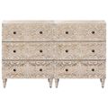 vidaXL Servírovacia skriňa 2 ks 60 x 33,5 x 75 cm Masívne mango drevo