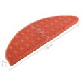 vidaXL Kobercové nášľapy na schody 15 ks oranžové 65x21x4 cm