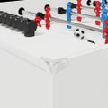 vidaXL Stolný futbal Biely 125 x 60,5 x 80 cm Kompozitné drevo