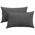 vidaXL Vankúše na pohovku 2 pcs Tmavo šedá 50 x 30 cm