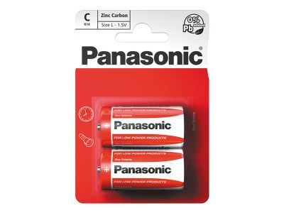 Batéria C (R14) Zn-Cl PANASONIC Red 2ks / blister