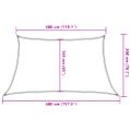 vidaXL Slnečná plachta 160 g/m² lichobežníkový piesok 3/4x2 m HDPE