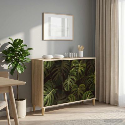 vidaXL Servírovacia skriňa ELBURG Sonoma 102 x 33 x 75 cm
