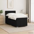 vidaXL Posteľ boxspring s matracom Čierna 90 x 200 cm Látka