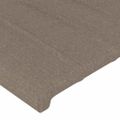vidaXL Čelo postele s LED sivohnedé 93x16x118/128 cm látka