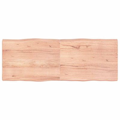 vidaXL Stolová doska svetlohnedá 160x60x(2-6)cm ošetrený masív hrany