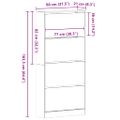 vidaXL Skriňa na topánky 80 x 21 x 163,5 cm Kompozitné drevo