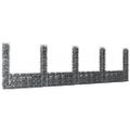 vidaXL Železný gabiónový kôš v tvare U s 5 stĺpmi 500x20x150 cm