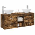 vidaXL Set kabinetov do kúpeľne 3 ks Dymový dub 49,5 x 41 x 64,5 cm