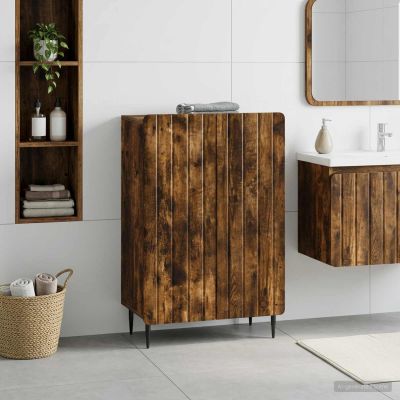 vidaXL Kúpeľňová úložná skriňa ZWOLLE Dymový dub 59,5 x 31 x 79,5 cm