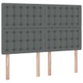 vidaXL Postel s úložným prostorem a matrací Tmavo šedá 140 x 200 cm