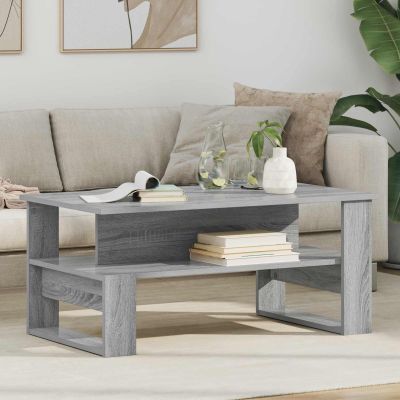 vidaXL Konferenčný stolík Sivý Sonoma 90 x 50 x 40 cm Kompozitné drevo