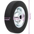 vidaXL Koleso pre oje prívesu Ø20x5 cm pevná guma a oceľ