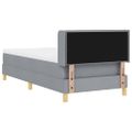 vidaXL Posteľ s pružinovým rámom Svetlosivá 200 x 80 cm látka