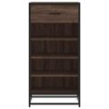 vidaXL Regál na topánky hnedý dub 48x38x97,5 cm spracované drevo