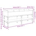 vidaXL Lavička na topánky dub sonoma 102x32x45 cm kompozitné drevo