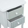 vidaXL Nočný stolík biely a sivý 43x32x65 cm MDF