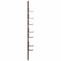 vidaXL Vešiak na stenu Nástenná montáž Dymová dub 30 x 1,5 x 80 cm