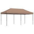 vidaXL Skladací pop-up párty stan hnedý 580x292x315 cm