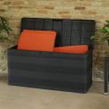 vidaXL Záhradný úložný box čierny 117x45x56 cm