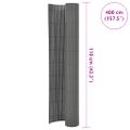 vidaXL Obojstranný záhradný plot 110x400 cm sivý