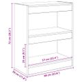 vidaXL Knižnica 2 úrovní 60 x 30 x 72 cm Kompozitné drevo Staré drevo