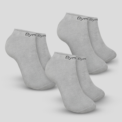 Ponožky Ankle Socks 3Pack Grey - GymBeam, veľkosť XL, veľkosť oblečenia XL