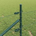 vidaXL Hexagonálny plot s stĺpom 10 x 0,5 m PVC potiahnutá oceľ Zelená