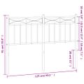 vidaXL Kovové náhradné čelo postele biele 120 cm