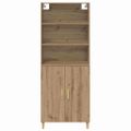 vidaXL Highboard Remeselný dub 69,5 x 32,5 x 180 cm Kompozitné drevo