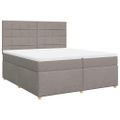 vidaXL Boxspring posteľ s matracom sivohnedý 200x200 cm látka