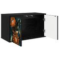vidaXL Nástenný TV kabinet LOCHEM 69 x 33 x 40 cm Čierny dub