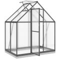 vidaXL Skleník s základovým rámom antracitový 169x114x202 cm hliník