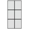 vidaXL Posuvné dvere čierne 102,5x205 cm tvrdené sklo a hliník