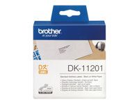 Čierna na bielom - 29 x 90 mm 400 štítkov (1 rola x 400 adresných štítkov) - pre Brother QL-1050, QL-500, QL-550, QL-560, QL-570, QL-600, QL-650, QL-710, QL-720, QL-820