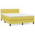 vidaXL Boxspring posteľ s matracom zelená 140x190 cm látka