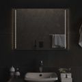 vidaXL Zrkadlo do kúpeľne s LED Priehľadná 80 x 60 cm tvrdené sklo