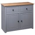 vidaXL Komoda sivá 93x40x80 cm borovicový masív Panama Range