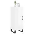 vidaXL Komoda lesklá biela 34,5x34x90 cm spracované drevo