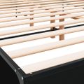 vidaXL Posteľný rám čierny 140x200 cm kompozitné drevo a kov