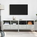 vidaXL TV skrinky 2 ks biele 68x39x50,5 cm oceľ