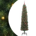 vidaXL Umelý vianočný stromček Zelená 180 cm PVC, oceľ a plast